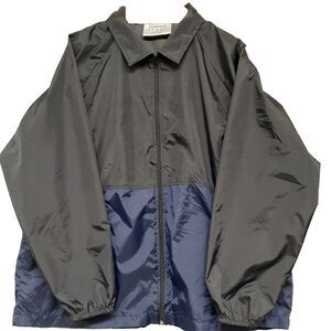 Harbortec Sport Packaway Jacket Men Size L/XL Windbreaker Blue Black Gorpcore